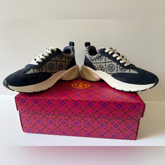 Tory Burch T Monogram Good Luck Trainer Sneakers - Picture 5 of 10
